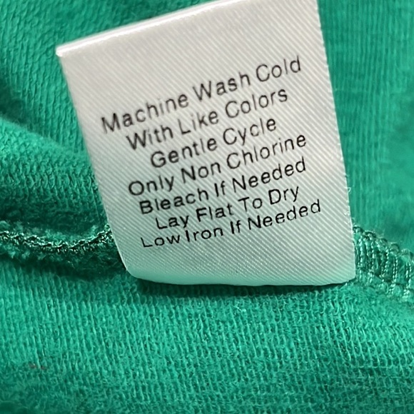 EVYS TREE THE REECE, Vibrant Green Hoodie with Ruffle Accents, WOMEN SIZE M - Picture 11 of 11